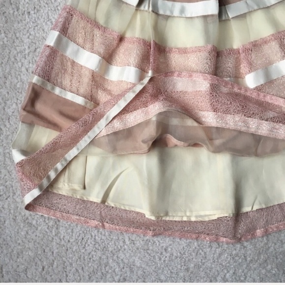 RYU Grosgrain Ribbon Cream Skirt size Med - Picture 12 of 12